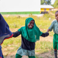 Young children playing.