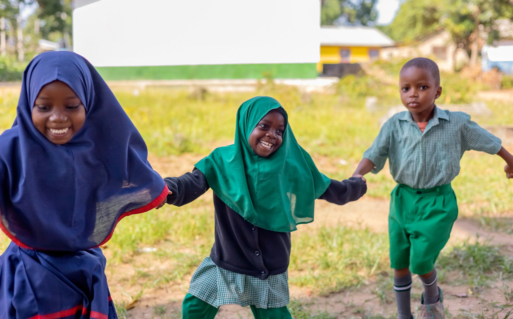 Young children playing.