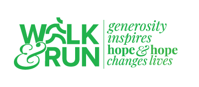 Walk & Run: generosity inspires hope & hope changes lives wordmark